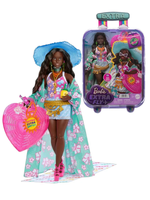 Кукла барби Extra Fly HPB14 темнокожая в пляжной одежде