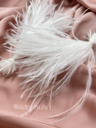 Кисточка-Пучок из белых перьев страуса 15 см
