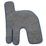 Ковры RENAULT T (автомат) (экокожа, черный, синий кант, синяя вышивка)