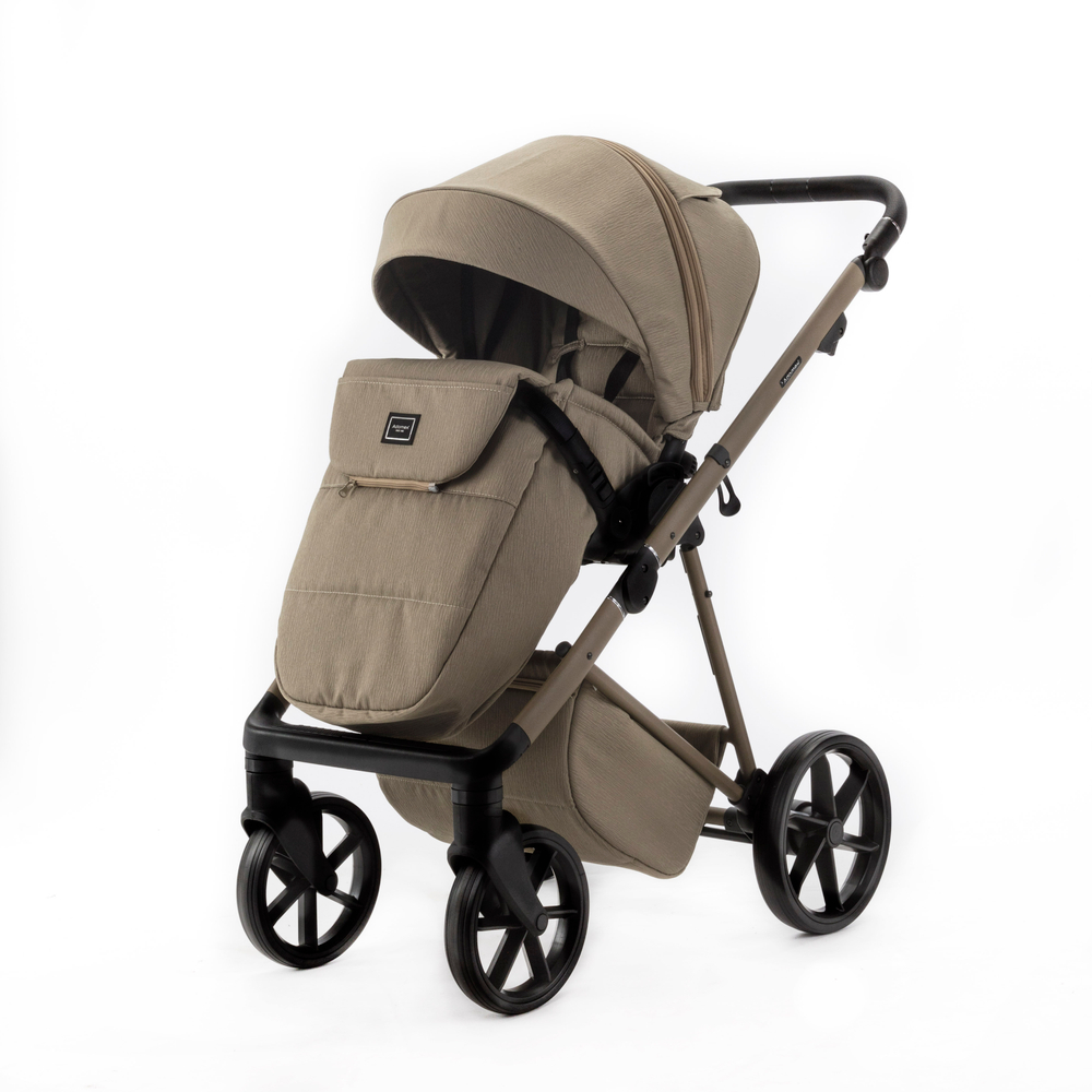 Детская универсальная коляска Adamex Delta Natura - DN-6 Taupe (серо-бежевый, ткань)