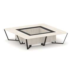 Steel Meet Стол переговорный квадратный KMK-PR.B.SP-16K Денвер Светлый/Графит Глянец/Металл Черный 3