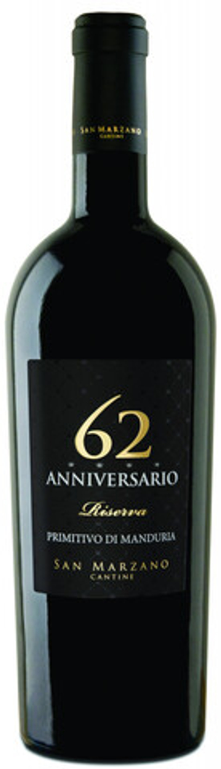 Вино Feudi di San Marzano Anniversario 62 Riserva Primitivo di Manduria DOP, 0,75 л.