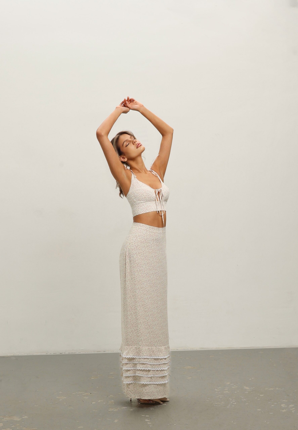 Maxi Skirt with Floral Print