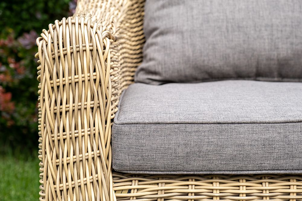 "Кон Панна" кресло из искусственного ротанга, цвет соломенный