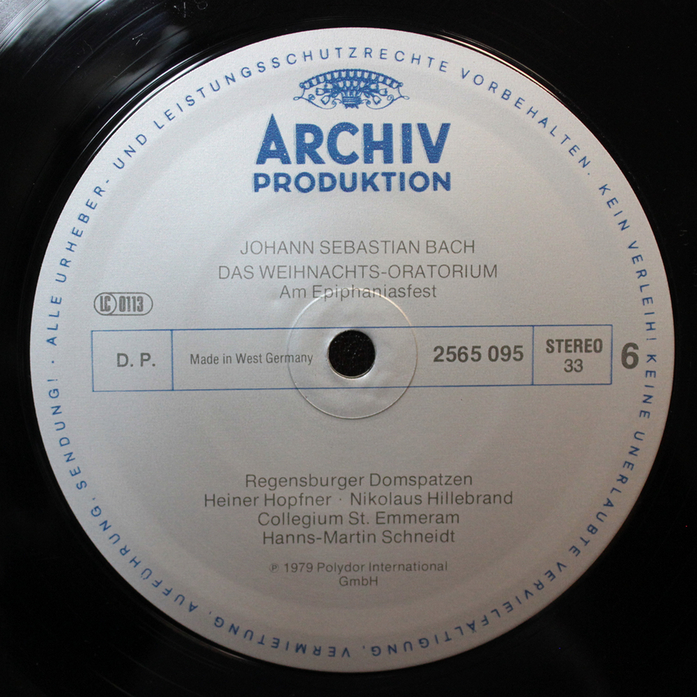 Regensburger Domspatzen, Hanns-Martin Schneidt / J.S. Bach: Weihnachts-oratorium (3LP)