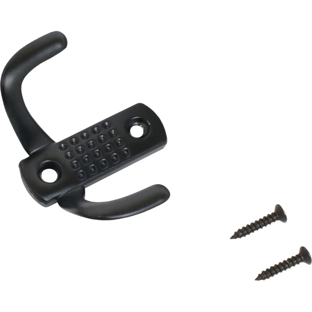 Вешалка настенная УЗК_Крючок двухрожковый СТАНДАРТ 212 B BL (14617)мат.чер