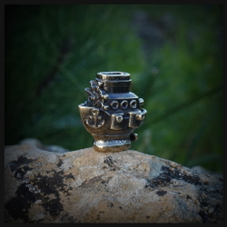 Темлячная бусина "Корабль" для ножей , латунь