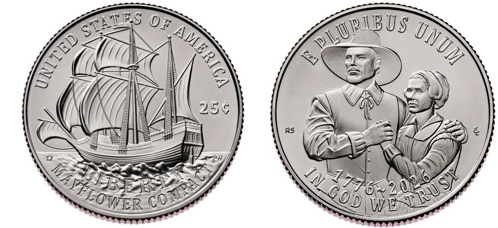 США 25 центов, 2026 Мэйфлауэрское соглашение