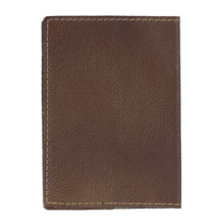 Обложка для паспорта Конфедерация с клепкой коричневая