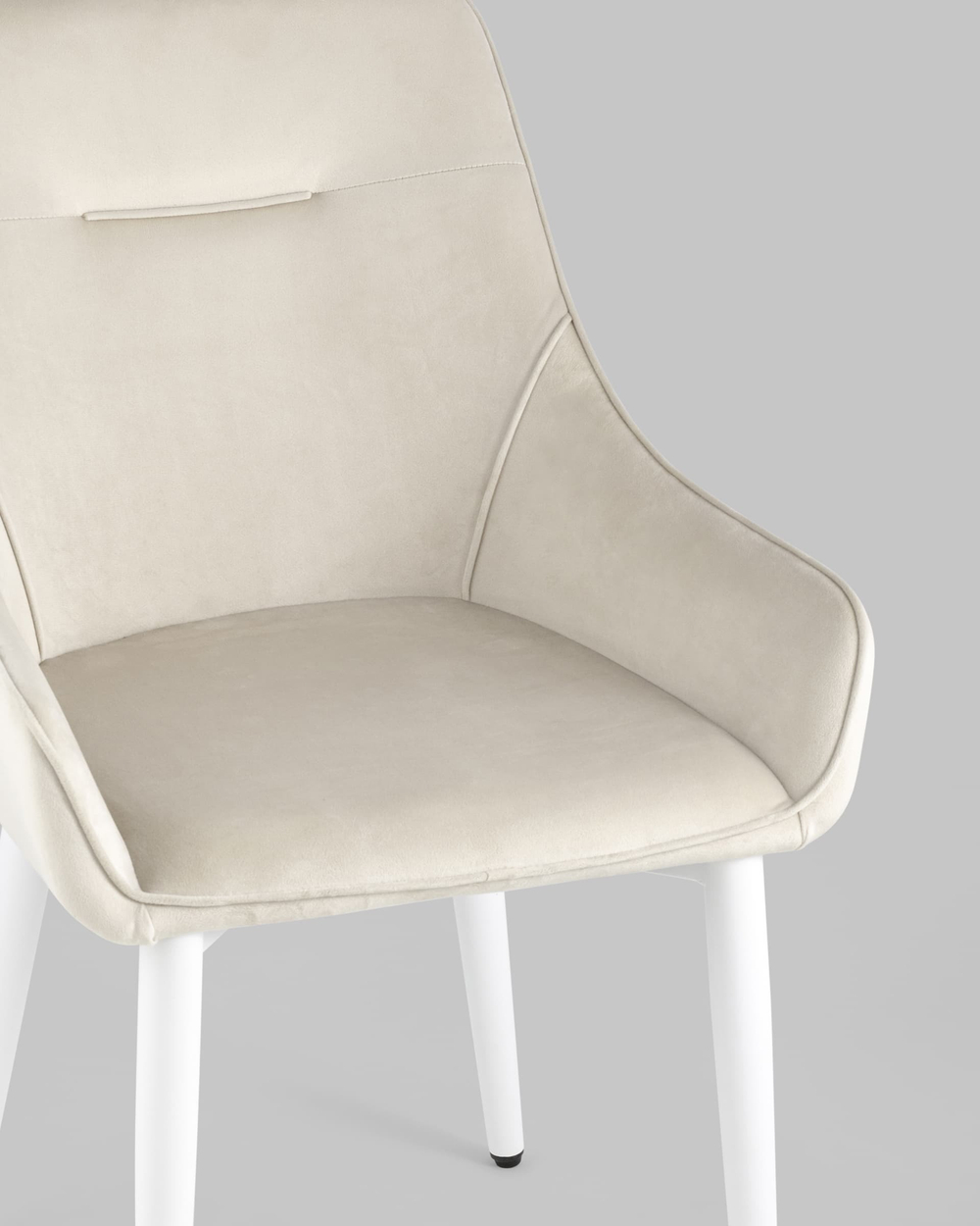 Стул Диана велюр кремовый ножки белые 4 шт