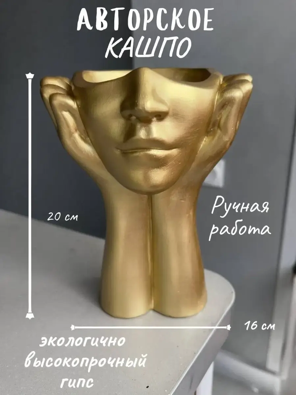 Кашпо-Ваза интерьерная для суккулентов