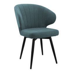 Стул поворотный "Милтон 360" (арт. 357П), велюр Бренди В10 зеленый, ножка круглая черная