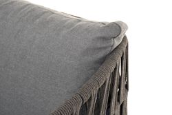 "Диего" лаунж-зона 4-местная плетеная из роупа (веревки), каркас алюминиевый темно-серый, роуп темно-серый