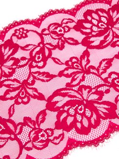 03-203 Кружево эластичные реснички 22 см, красный (ягодный)
