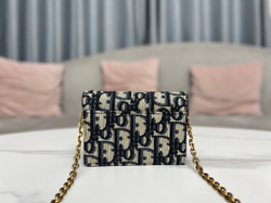 Christian Dior Card Holder With Chain