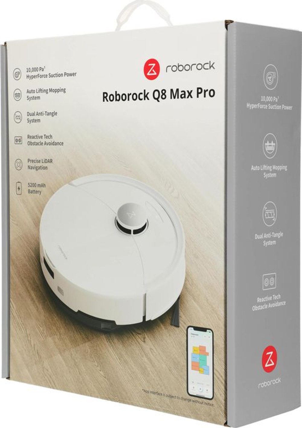 Робот-пылесос ROBOROCK Q8 max Pro, 45Вт, белый/белый [q8mrp02-02]
