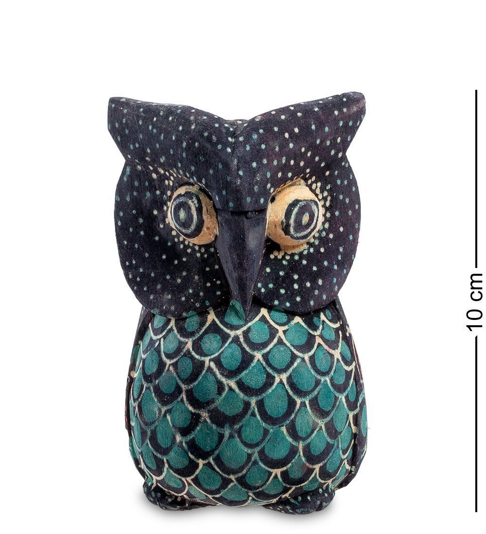 Decor and Gift 10-021 Фигурка «Сова» (батик, о.Ява) зел. 10 см