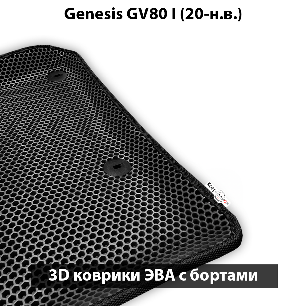 Автомобильные коврики ЭВА с бортами для Genesis GV80 I (20-н.в.)