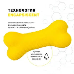 Двухслойная жевательная косточка Playology DUAL LAYER BONE для собак мелких пород с ароматом курицы, маленькая