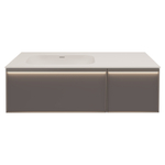 Тумба под раковину Vincea Elise 1200 подвесная, 2 выкатных ящика soft close, серый матовый