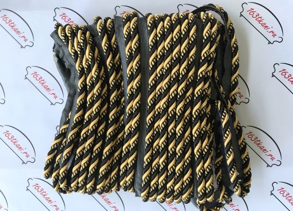 Кант декоративный F15 черно-золотой