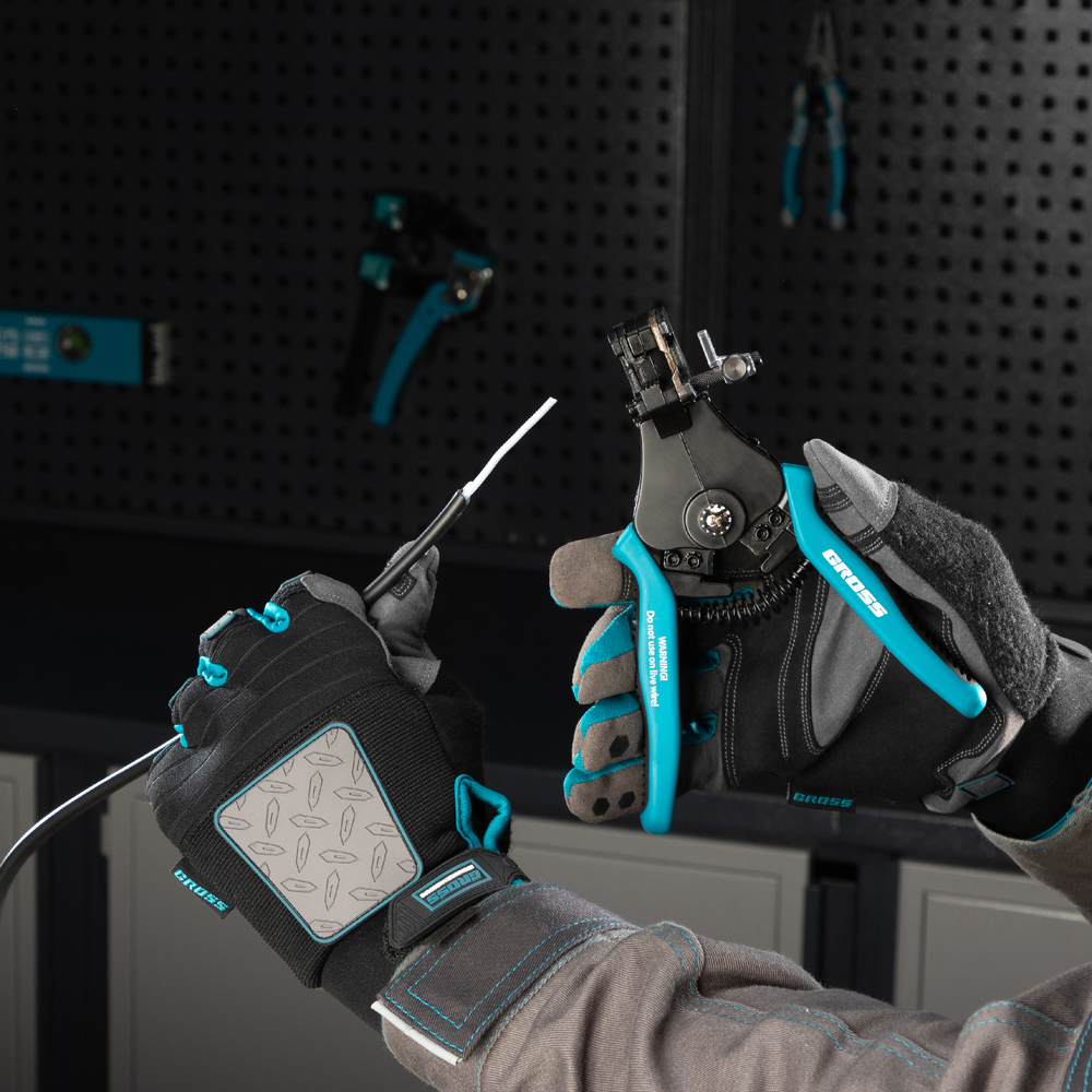 Щипцы для зачистки электропроводов 0.5, 1.0, 1.5, 2.5, 4.0, 8.0 мм/кв (8-22AWG) лезвие SK5 Gross