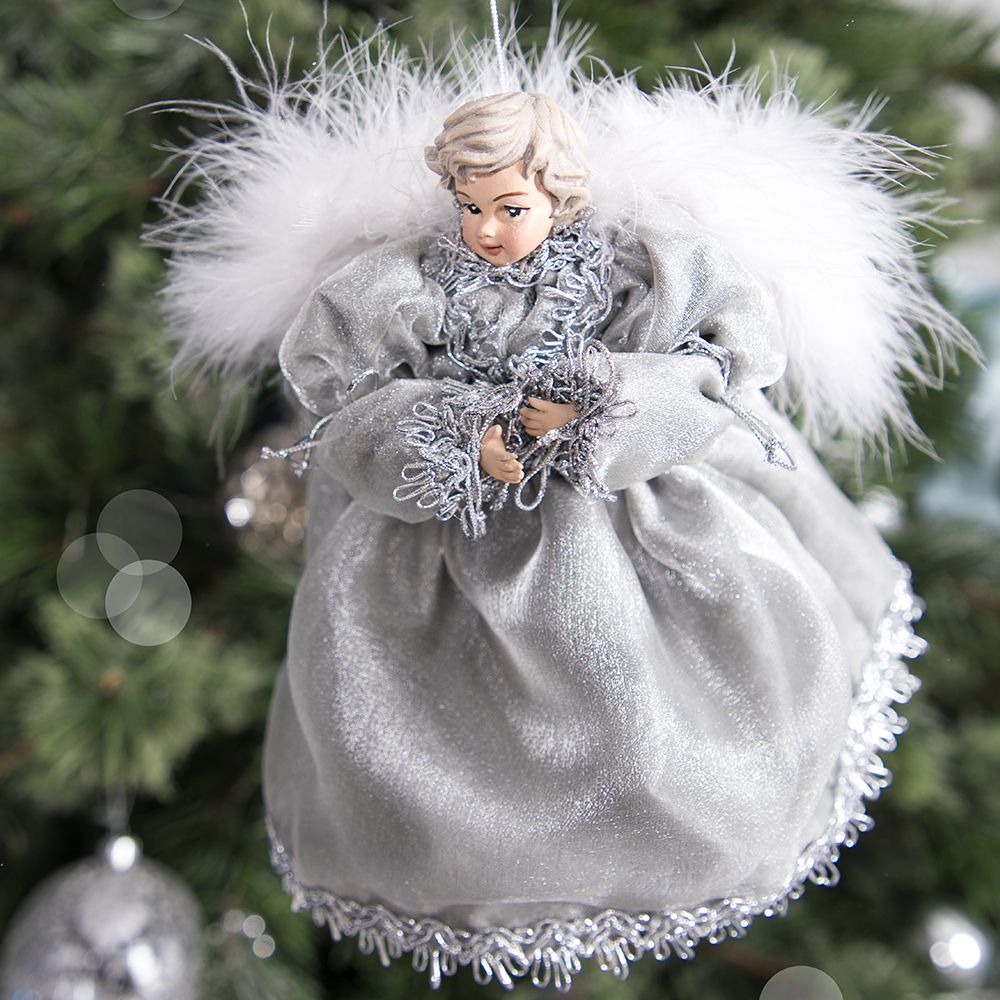 Елочное украшение Ангел Мерри Серебро
