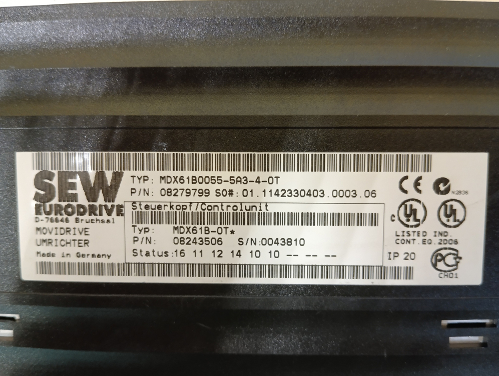SEW Eurodrive MDX60A0054+MDX61B0055-5A3-4-0T б/у