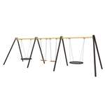 Качели №18, трехсекционные, 8340*2560*2400 мм.