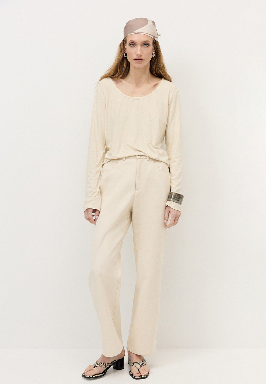 Брюки прямые из хлопка