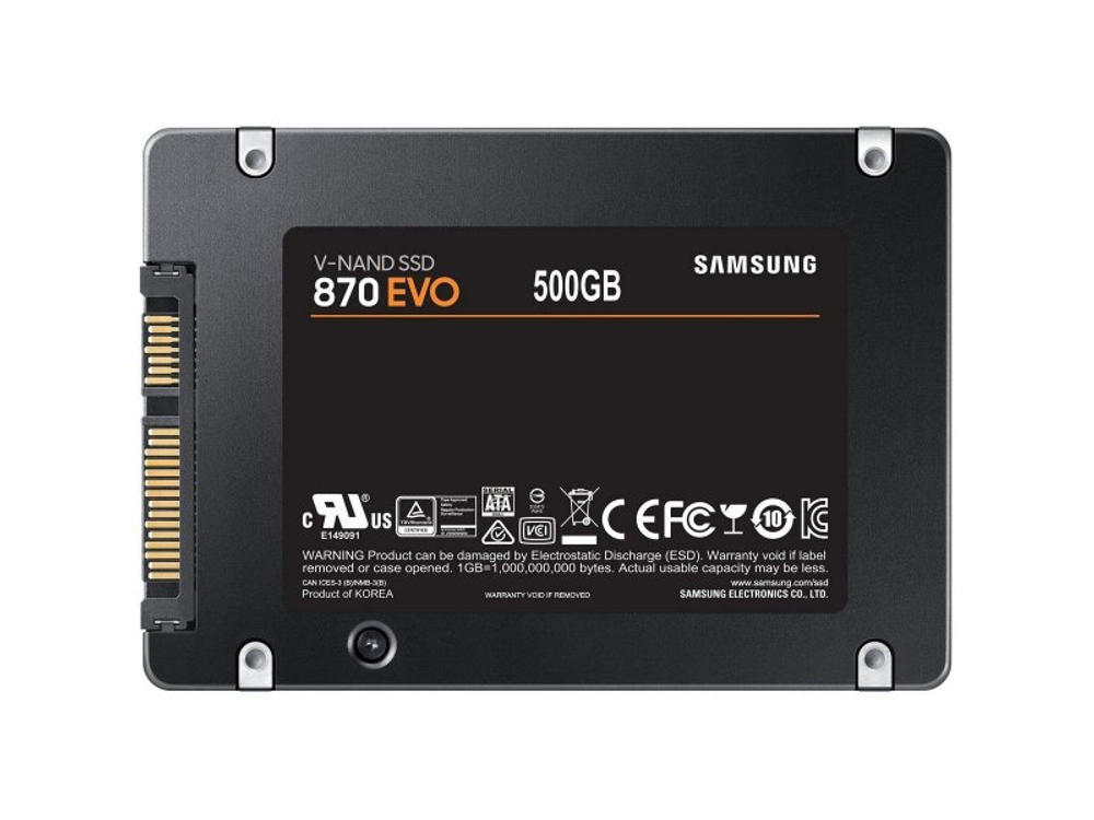 SSD накопитель Samsung 870 EVO 500ГБ, 2.5" SATA, SATA III, [MZ-77E500B/CN]
