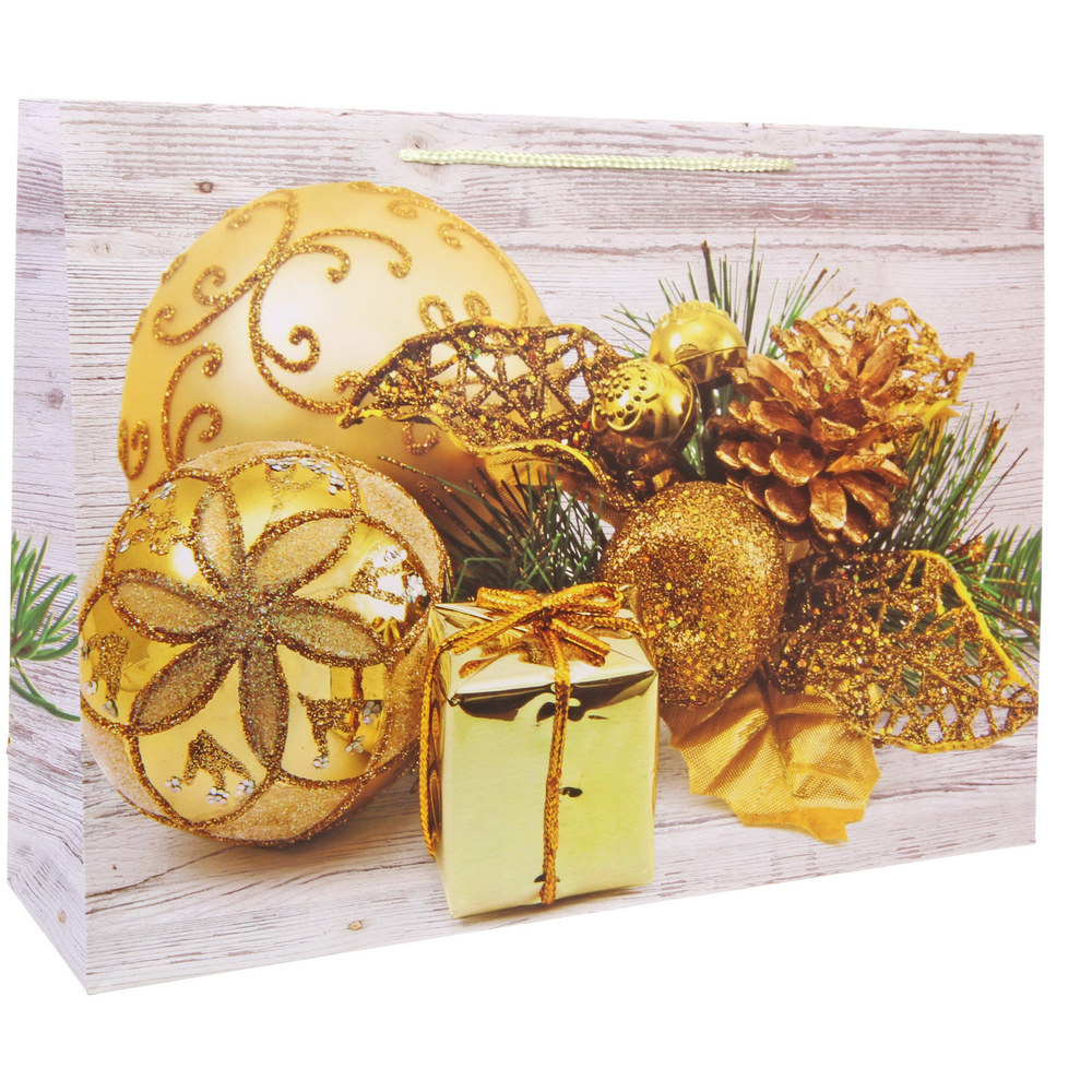 Пакет подарочный «Новогодние шары» 40*55*15 см