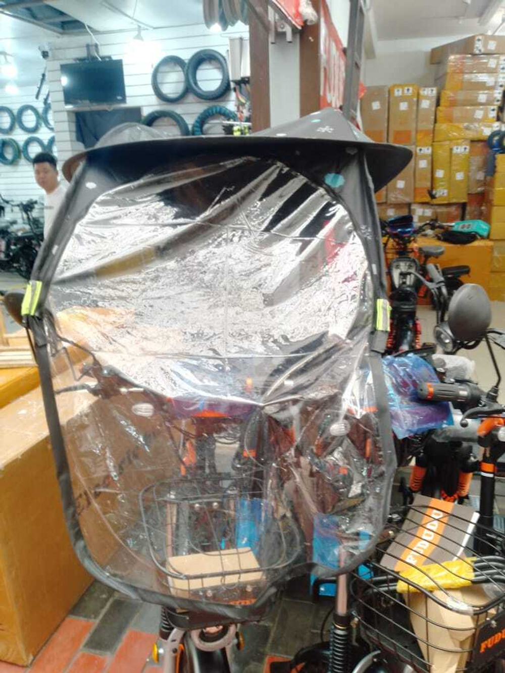 Тент дождевик на электровелосипед(колхозник)