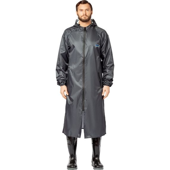 Плащ влагозащитный Waterproof Line Membrane WPL полиэфирный с ПУ покрытием на молнии тёмно-серый