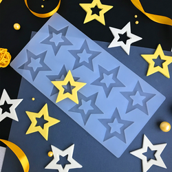 Силиконовый мат для отливки шоколада «Звезды»