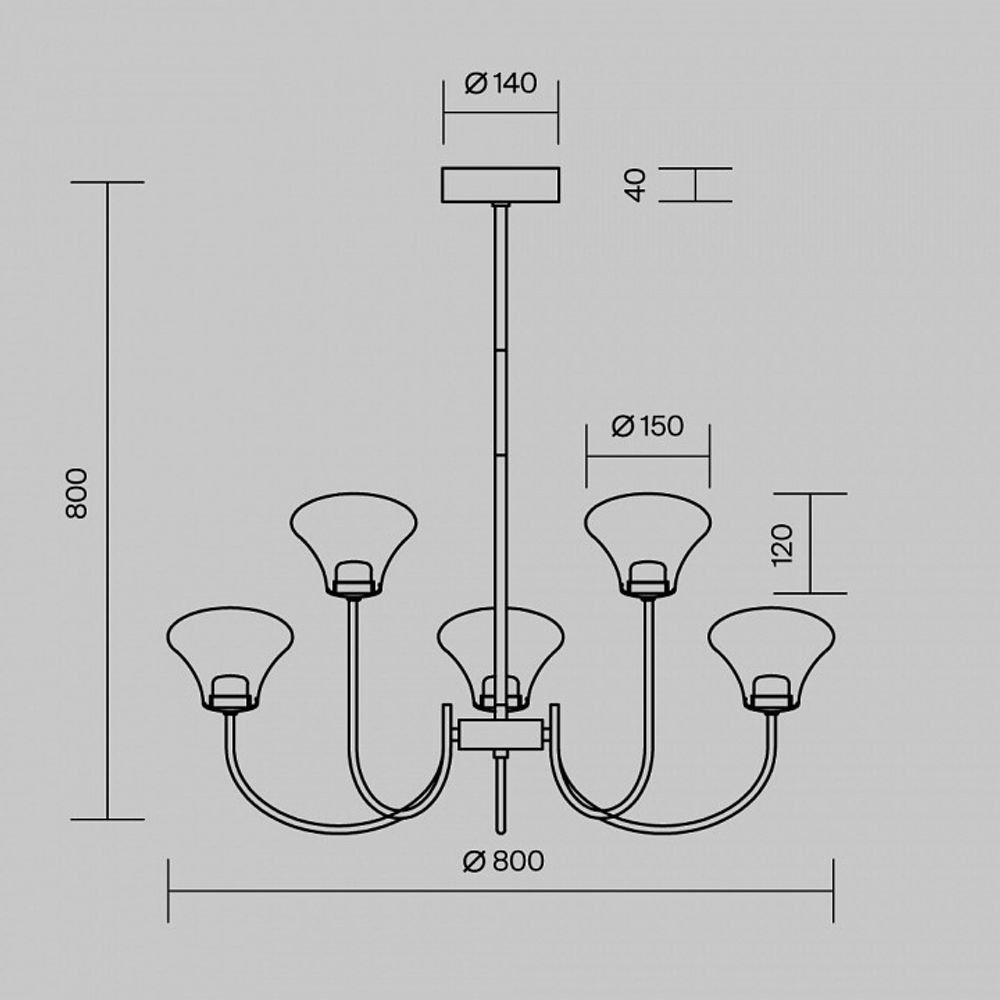 Люстра на штанге Maytoni Dynasty MOD402PL-L30BS3K