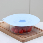 Крышка для хранения Доляна «Симпл», силикон, d=21 см, цвет голубой