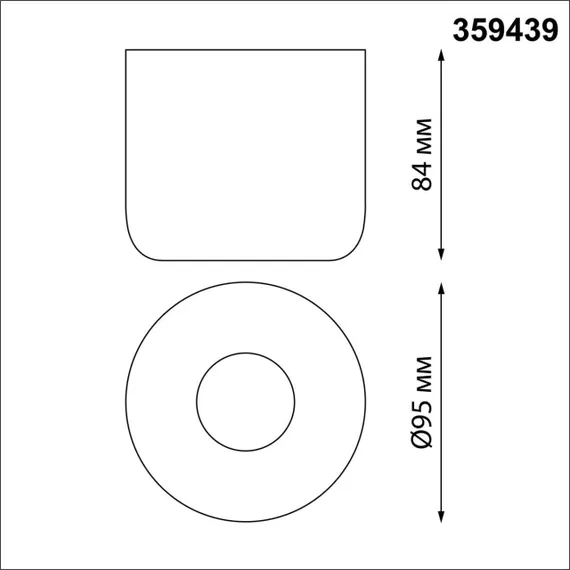359439 OVER NT24 320 белый Светильник накладной влагозащищённый IP44 LED 10W 220-240V 3000K 650Лм LISSE