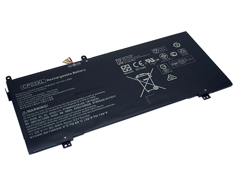 Аккумуляторная батарея для ноутбука HP Spectre x360 13 (CP03XL) 11.55V 5275mAh