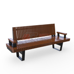 Скамейка Rail Road 02 с подлокотниками