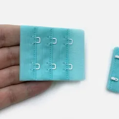 Застежка с крючками ментол 2 ряда, 44*55 мм