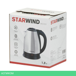 Электрочайник StarWind SKS1051 серебристый матовый/черный