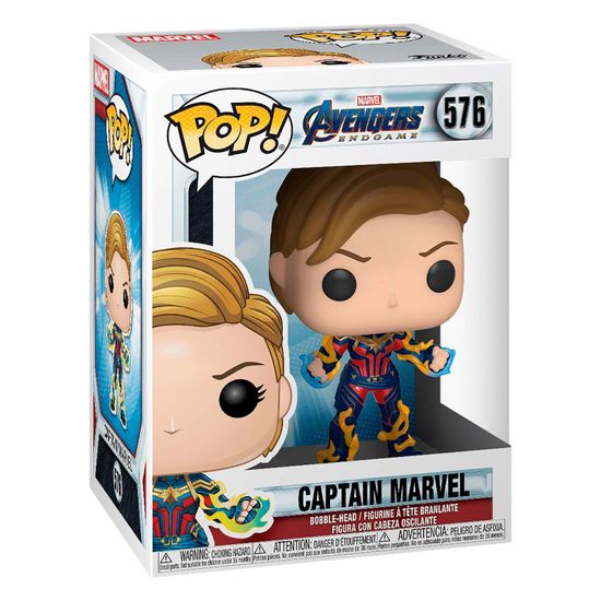 Фигурка Funko POP! Bobble Marvel Avengers Endgame Captain Marvel w/New Hair (576) 45143 / Фигурка Фанко ПОП! по мотивам вселенной "Марвел" Капитан Марвел
