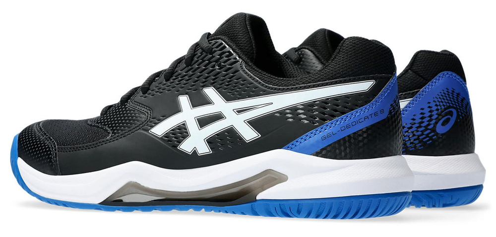 Мужские кроссовки теннисные Asics Gel-Dedicate 8 - black/tuna blue