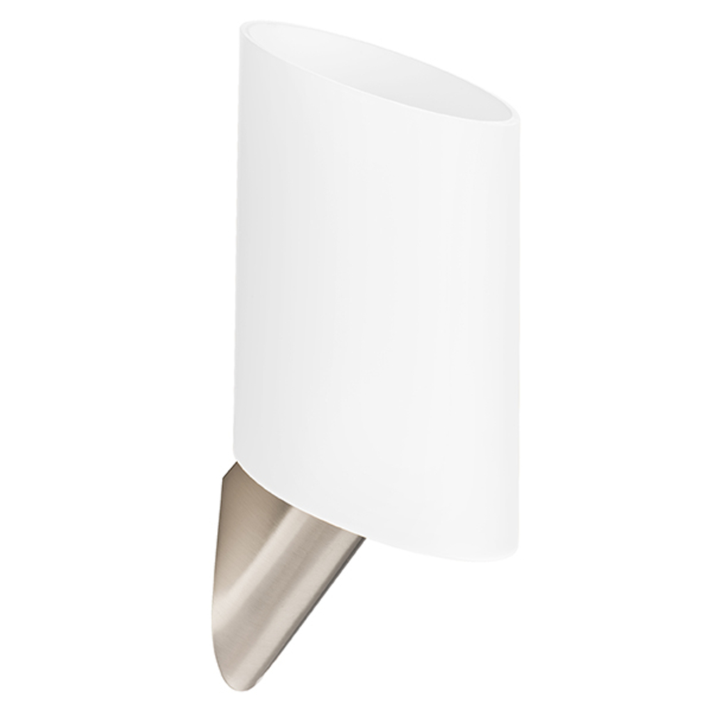 808610 Светильник настенный MURO 1х40W E14 БЕЛЫЙ/НИКЕЛЬ