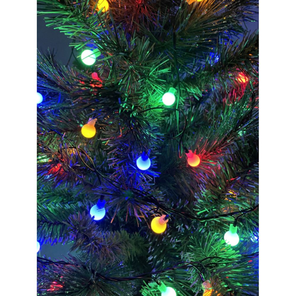 ENIN - 15BM ЭРА Гирлянда LED Нить Шарики d15мм, 5 м мультиколор, 220V