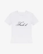 Футболка Kraizy Stripes Slim Fit Fuck It белая