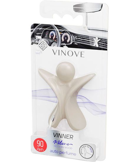 МИЛАН белый, дизайнерский ароматизатор для автомобиля Milano Vinner, Vinove
