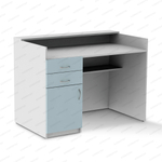 Цвет: белый/серый. Расположение ящиков: слева.