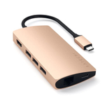 USB-Хаб Satechi Multiport V2 (USB-C) (ST-TCMA2) Подключение: встроенный кабель USB-C. Порты: USB-C (PD 3.1 115 Вт), USB-A 3.2 Gen 2, 2 USB-A 3.2 Gen 1, microSD, SD, HDMI (до 4K 60 Гц), Gigabit Ethernet